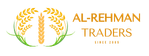 Al Rehman Rice and Wheat business logo with grain symbol representing pure quality rice and wheat